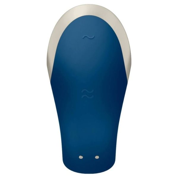 SATISFYER - VIBRATEUR DOUBLE LOVE LUXURY PARTNER BLEU - – Image 3