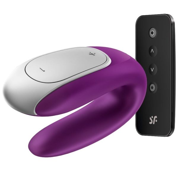 SATISFYER - VIBRATEUR PARTENAIRE DOUBLE FUN VIOLET - – Image 2