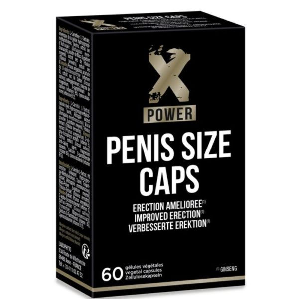 XPOWER - CAPSULES DE TAILLE DE PÉNIS POUR DES ÉRECTIONS AMÉLIORÉES 60 CAP -