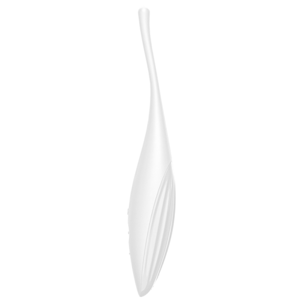 SATISFYER - VIBRATEUR  POINTE DE CLIT TWIRLING JOY BLANC - – Image 2