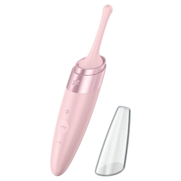 SATISFYER - VIBRATEUR  POINTE DE CLIT TWIRLING DELIGHT ROSE -