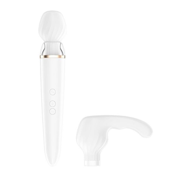 SATISFYER - APPLICATION DOUBLE WANDER BLANCHE - – Image 2