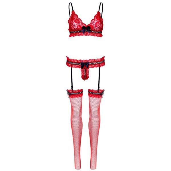 LEG AVENUE - ENSEMBLE TROIS PIÈCES TAILLE UNIQUE - ROUGE - – Image 6
