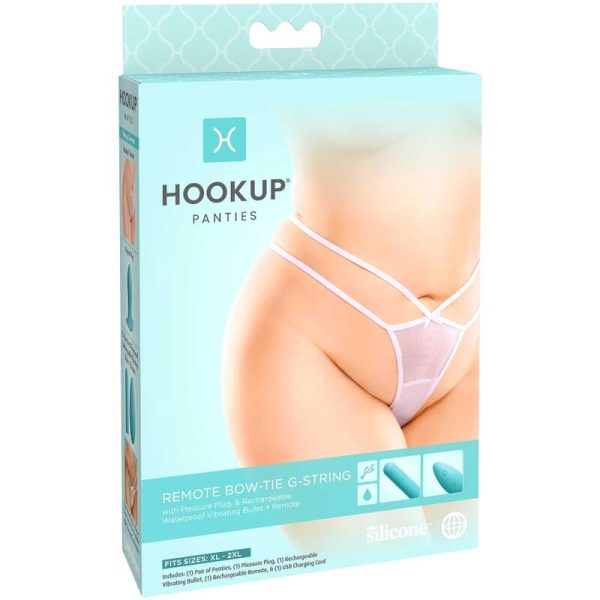HOOK UP PANTIES - REMOTE BOW-TIE G-STRING SIZE XL/XXL -