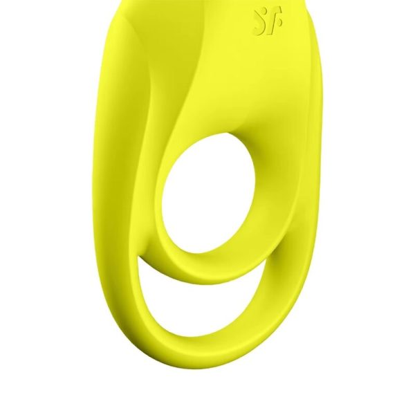SATISFYER - VIBRATEUR  ANNEAU SPECTACULAIRE DUO JAUNE - – Image 2