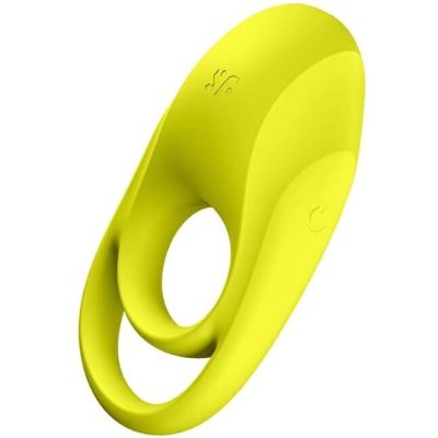 SATISFYER - VIBRATEUR  ANNEAU SPECTACULAIRE DUO JAUNE -