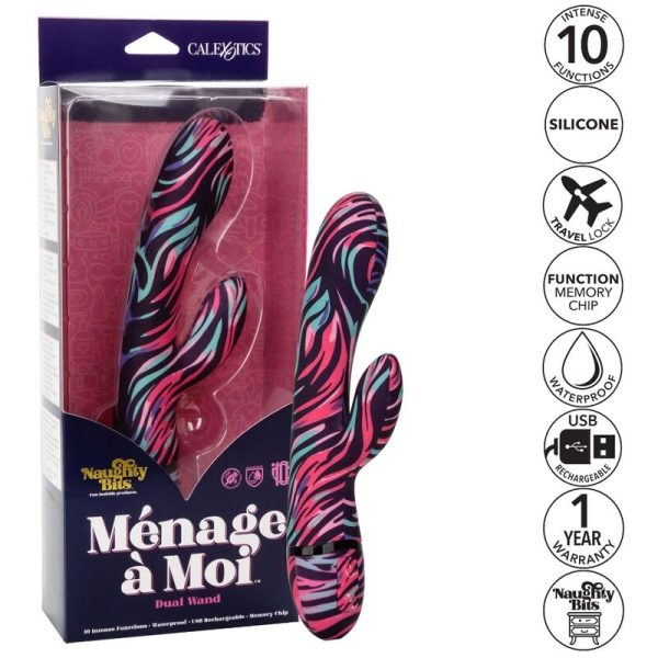 CALIFORNIA EXOTICS - MENAGE A MOI VIBRATEUR DOUBLE BAGUETTE - – Image 3