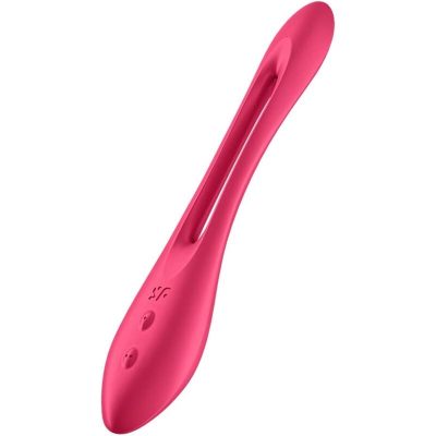 SATISFYER - VIBRATEUR MULTI ELASTIC JOY ROUGE -
