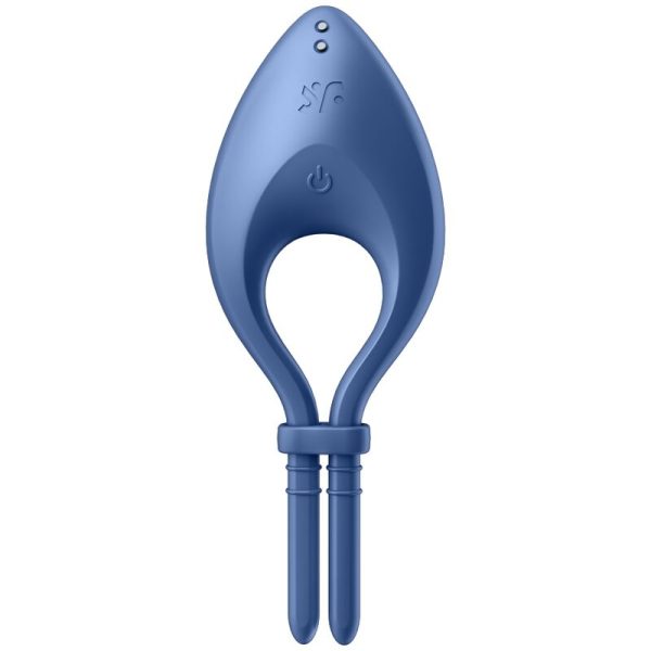 SATISFYER - APPLICATION BULLSEYE RING VIBRATOR BLEU - – Image 2