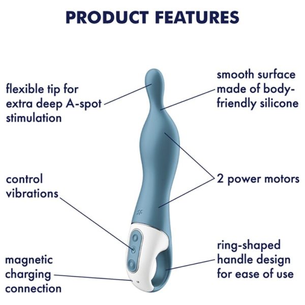 SATISFYER - VIBRATEUR AMAZING 1 ASPOT BLEU - – Image 4