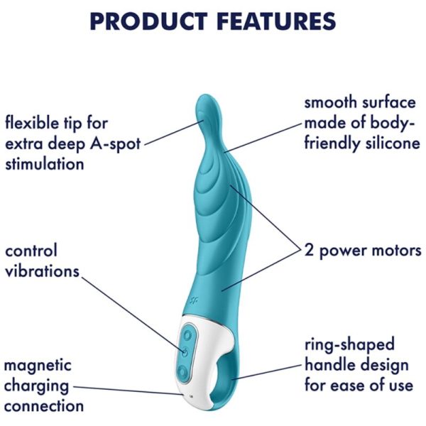 SATISFYER - VIBRATEUR AMAZING 2 ASPOT TURQUOISE - – Image 4