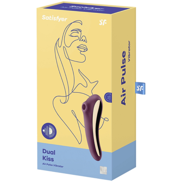 SATISFYER - VIBRATEUR DUAL KISS AIR PULSE VIN ROUGE - – Image 4