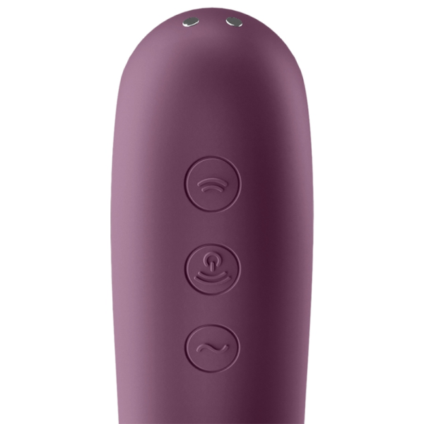 SATISFYER - VIBRATEUR DUAL KISS AIR PULSE VIN ROUGE - – Image 3