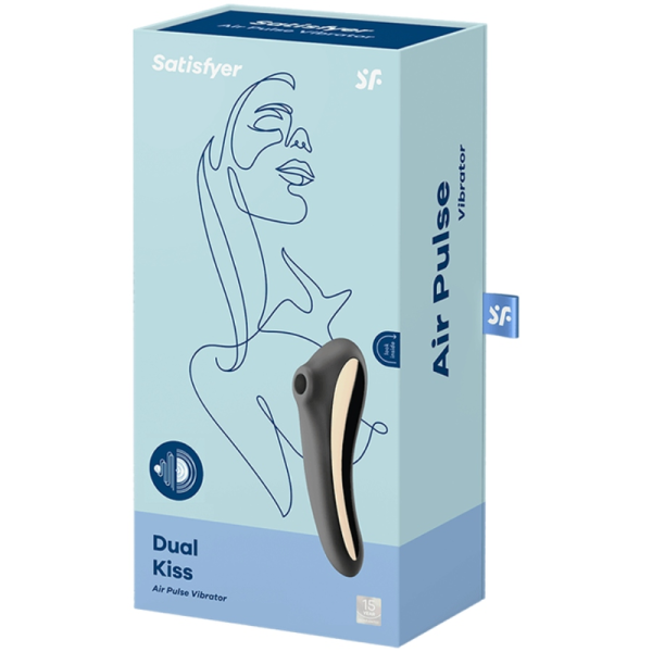 SATISFYER - VIBRATEUR DUAL KISS AIR PULSE NOIR - – Image 4