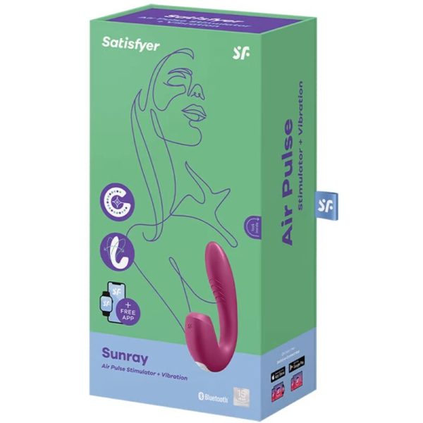 SATISFYER - APPLICATION SUNRAY STIMULATEUR ET VIBRATEUR ROUGE - – Image 3