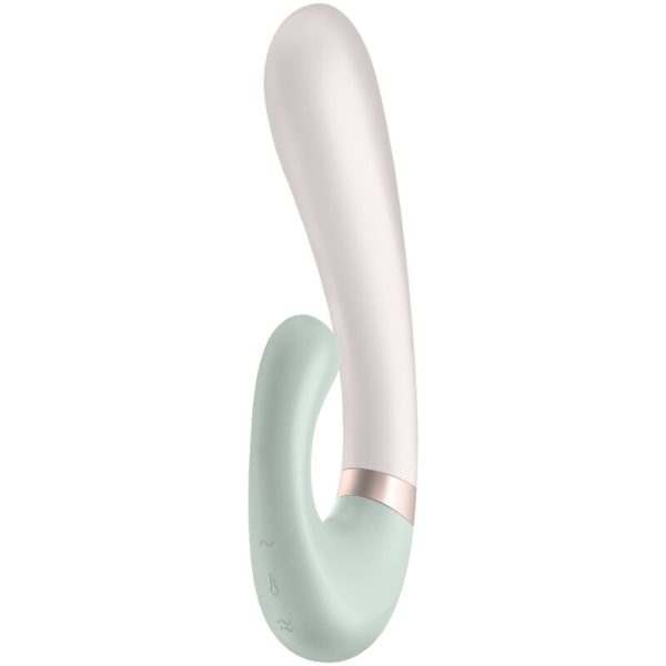 SATISFYER - APPLICATION HEAT WAVE VIBRATEUR BLANC -