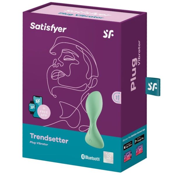 SATISFYER - APPLICATION DE PLUG VIBRANT TRENDSETTER VERT - – Image 4