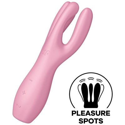 SATISFYER - VIBRATEUR THREESOME 3 ROSE -