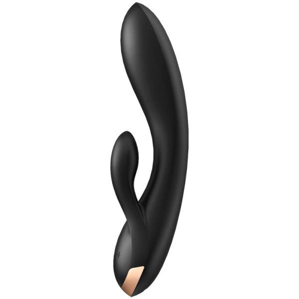 SATISFYER - APPLICATION VIBRATEUR DOUBLE FLEX NOIR - – Image 2