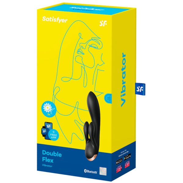 SATISFYER - APPLICATION VIBRATEUR DOUBLE FLEX NOIR - – Image 4