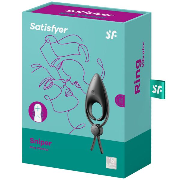 SATISFYER - VIBRATEUR  ANNEAU SNIPER NOIR - – Image 3