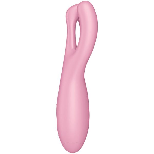SATISFYER - APPLICATION VIBRATEUR THREESOME 4 ROSE - – Image 3
