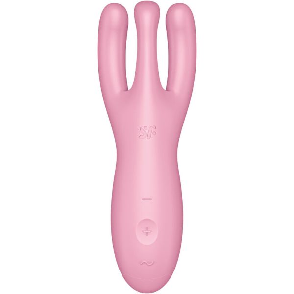 SATISFYER - APPLICATION VIBRATEUR THREESOME 4 ROSE - – Image 2
