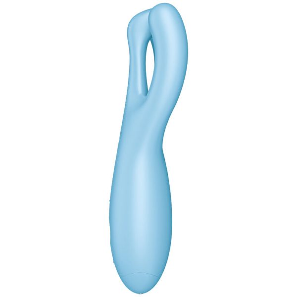 SATISFYER - APPLICATION VIBRATEUR THREESOME 4 BLEU - – Image 3