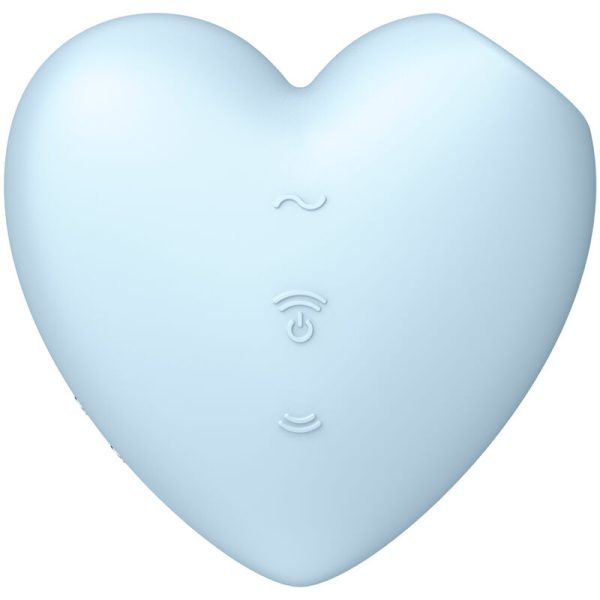 SATISFYER - STIMULATEUR ET VIBRATEUR CUTIE HEART AIR PULSE BLEU - – Image 2