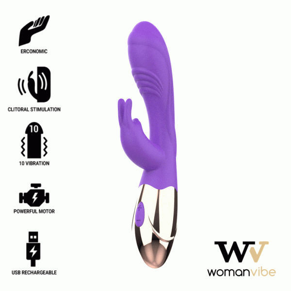 WOMANVIBE - VIBRATEUR RECHARGEABLE EN SILICONE VIORA FEMME -