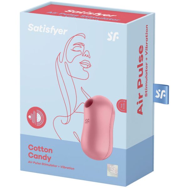 SATISFYER - STIMULATEUR ET VIBRATEUR D'IMPULSIONS D'AIR DE BARBE À COTON ROSE - – Image 3