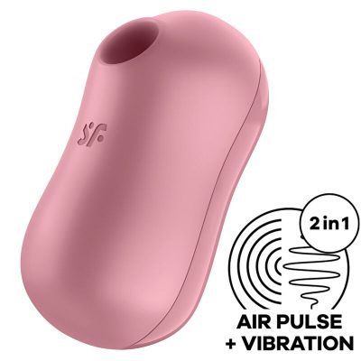SATISFYER - STIMULATEUR ET VIBRATEUR D'IMPULSIONS D'AIR DE BARBE À COTON ROSE -