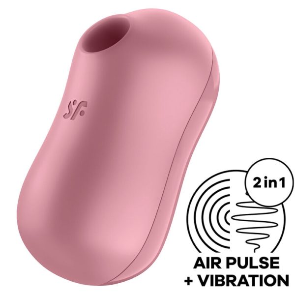 SATISFYER - STIMULATEUR ET VIBRATEUR D'IMPULSIONS D'AIR DE BARBE À COTON ROSE -