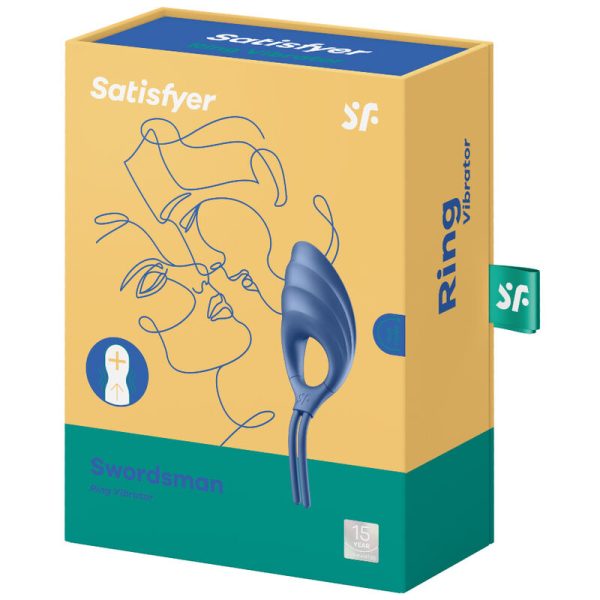 SATISFYER - VIBRATEUR ANNEAU SWORDSMAN BLEU - – Image 4