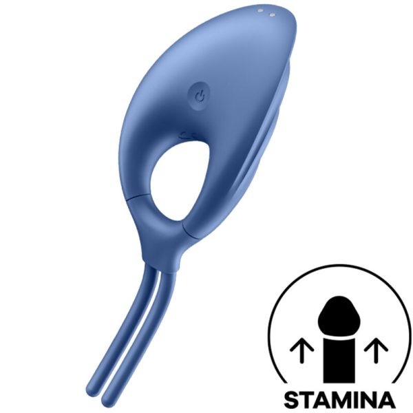 SATISFYER - VIBRATEUR ANNEAU SWORDSMAN BLEU -