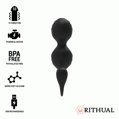 RITHUAL - BALLES DE KEGEL VIBRANTES RECHARGEABLES NISHA NOIRES -