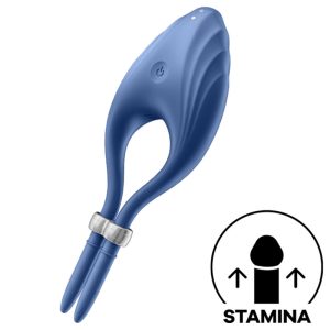 SATISFYER - VIBRATEUR ANNEAU DUELIST BLEU -