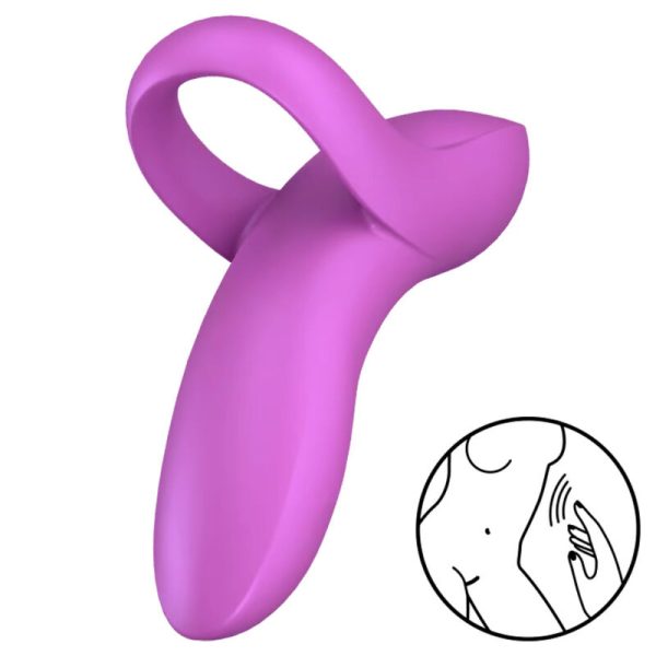 SATISFYER - VIBRATEUR  DOIGTS BOLD LOVER ROSE -