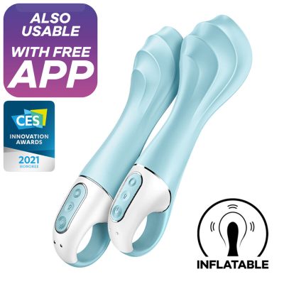 SATISFYER - AIR PUMP VIBRATOR 5+ APP GONFLABLE G-SPOT VIBRATOR BLEU -