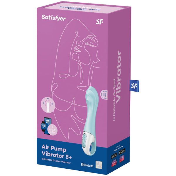 SATISFYER - AIR PUMP VIBRATOR 5+ APP GONFLABLE G-SPOT VIBRATOR BLEU - – Image 4