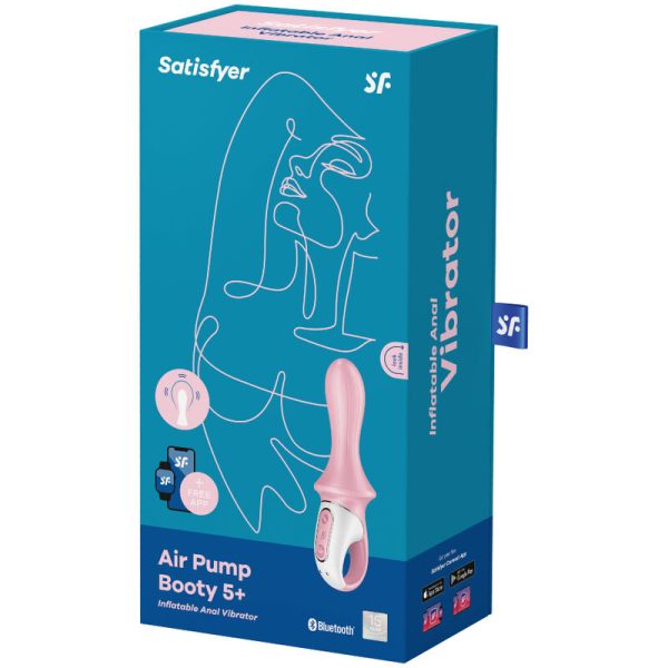 SATISFYER - AIR PUMP BOOTY 5+ VIBRATEUR ANAL GONFLABLE ROSE - – Image 4