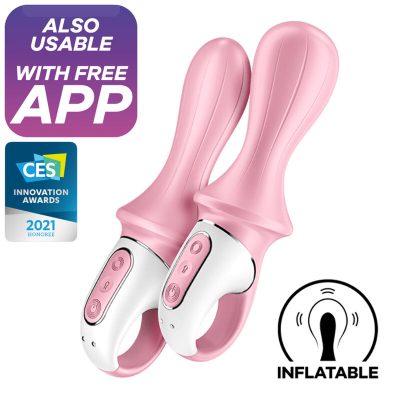 SATISFYER - AIR PUMP BOOTY 5+ VIBRATEUR ANAL GONFLABLE ROSE -