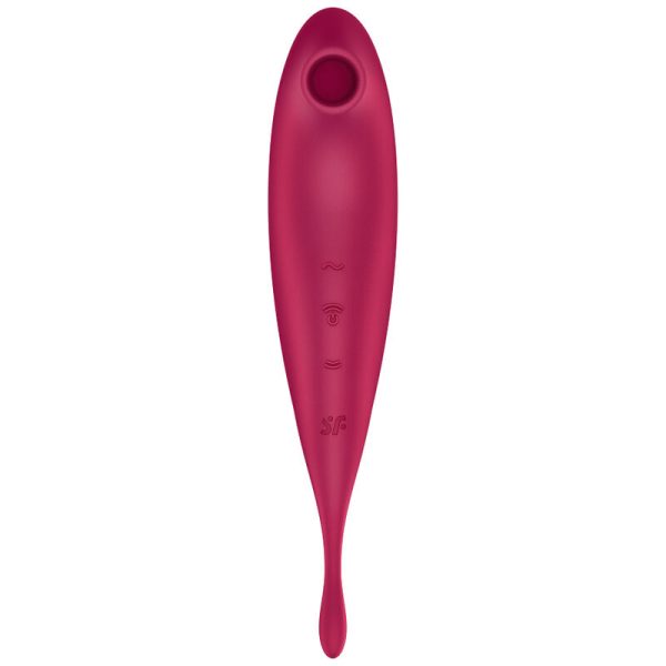 SATISFYER - APPLICATION DE STIMULATEUR ET VIBRATEUR TWIRLING PRO+ ROUGE - – Image 2