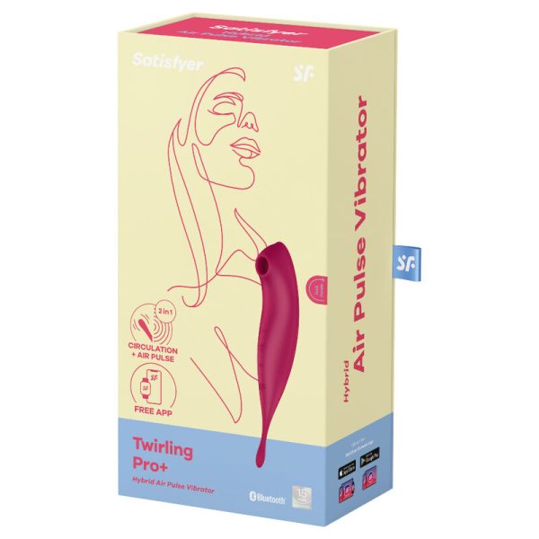 SATISFYER - APPLICATION DE STIMULATEUR ET VIBRATEUR TWIRLING PRO+ ROUGE - – Image 3