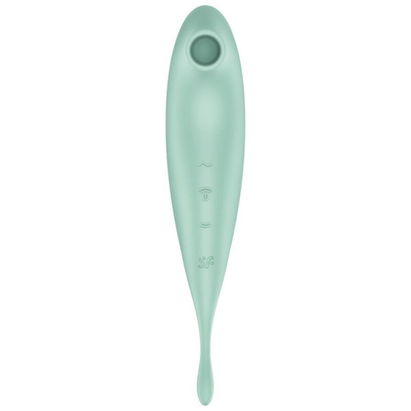 SATISFYER - APPLICATION DE STIMULATEUR ET VIBRATEUR TWIRLING PRO+ VERT - – Image 2