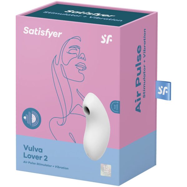 SATISFYER - STIMULATEUR ET VIBRATEUR À PULSE D'AIR VULVA LOVER 2 BLANC - – Image 4