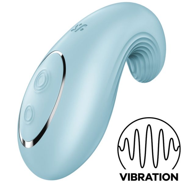 SATISFYER - VIBRATEUR  POSER DIPPING DELIGHT BLEU -