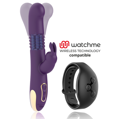 TREASURE - BASTIAN RABBIT UP & DOWN, ROTATEUR ET VIBRATEUR COMPATIBLE AVEC LA TECHNOLOGIE SANS FIL WATCHME -