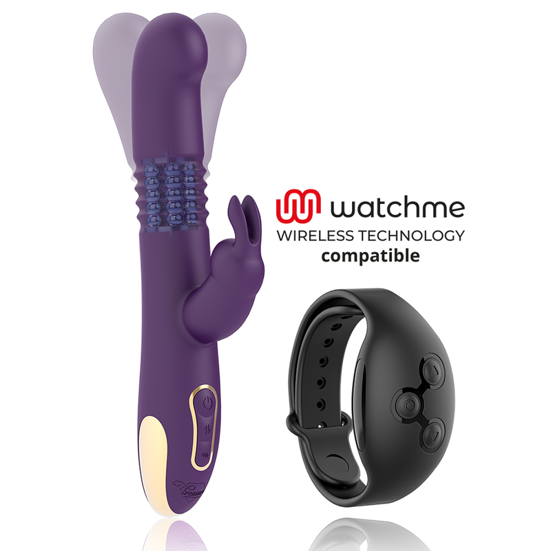 TREASURE - BASTIAN RABBIT UP & DOWN, ROTATEUR ET VIBRATEUR COMPATIBLE AVEC LA TECHNOLOGIE SANS FIL WATCHME -