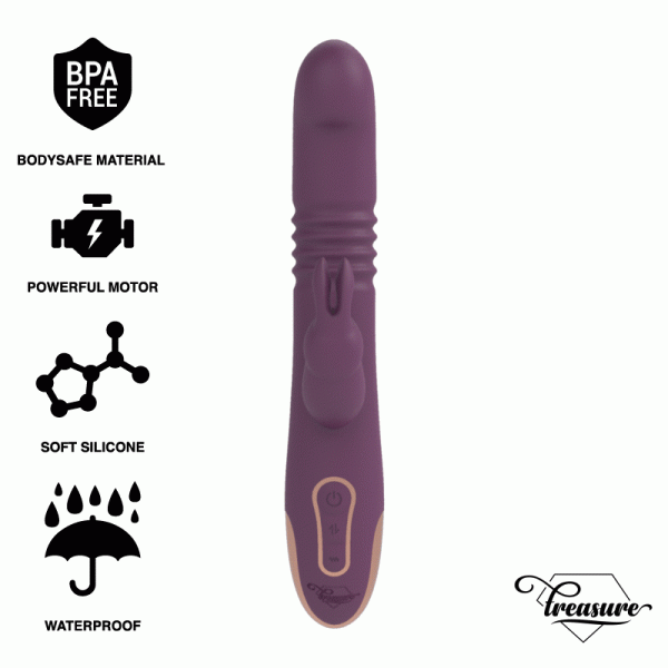 TREASURE - BASTIAN RABBIT UP & DOWN, ROTATEUR ET VIBRATEUR COMPATIBLE AVEC LA TECHNOLOGIE SANS FIL WATCHME - – Image 2
